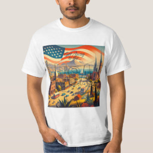 アメリカ遠くにに行く Tシャツ