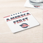 アメリカ選挙パーティー集！ スクエアペーパーコースター (アングル)