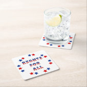 アメリカ選挙パーティー集！ スクエアペーパーコースター (インサイチュ)