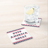 アメリカ選挙パーティー集！ スクエアペーパーコースター (インサイチュ)