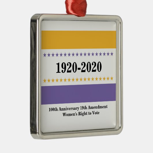アメリカ選挙参政権の勝利旗女性投票 メタルオーナメント (右)