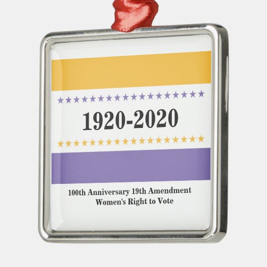 アメリカ選挙参政権の勝利旗女性投票 メタルオーナメント (左)