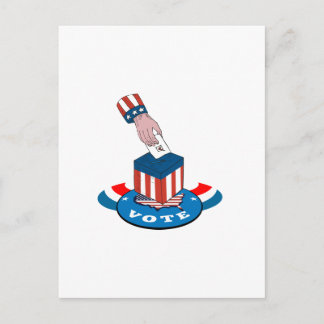アメリカ選挙投票投票投票箱レトロ ポストカード