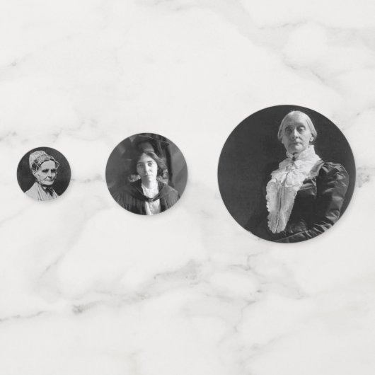 アメリカ選挙権の女性のリーダーのテーブルの分散 コンフェッティ (裏面)