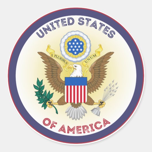 アメリカ遺産エンブレム ラウンドシール (正面)