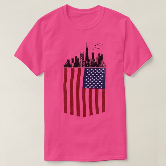 アメリカ都市 Tシャツ (デザイン正面)