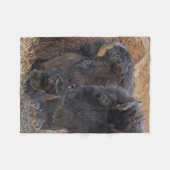 アメリカ野牛Bull及び牛担保付きの組 フリースブランケット (正面(横))