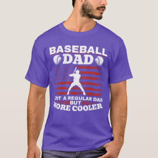 アメリカ野球パパ米国旗野球親父ファン Tシャツ