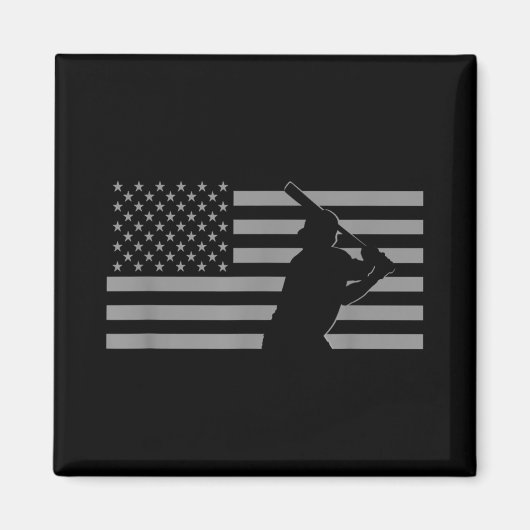 アメリカ野球・アメリカ国旗 マグネット (正面)