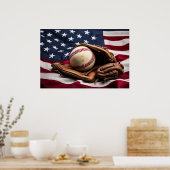 アメリカ野球 ポスター (キッチン)