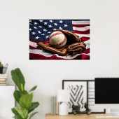 アメリカ野球 ポスター (ホームオフィス)