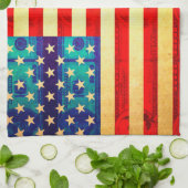 アメリカ金国旗 キッチンタオル (折り畳み)