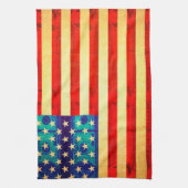 アメリカ金国旗 キッチンタオル (縦)