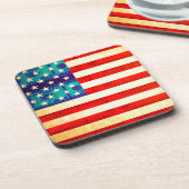 アメリカ金国旗 コースター (左側)