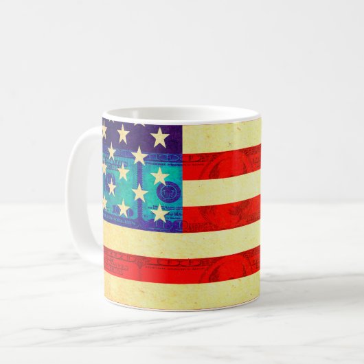 アメリカ金国旗 コーヒーマグカップ (正面左)