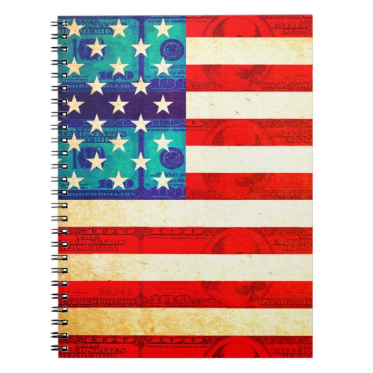アメリカ金国旗 ノートブック (正面)
