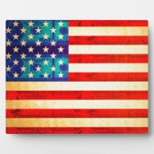 アメリカ金国旗 フォトプラーク (正面)