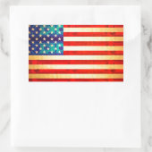 アメリカ金国旗 長方形シール (バッグ)
