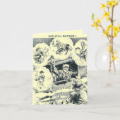 アメリカ鉄道列車技師ノートカード カード (黄色い花)