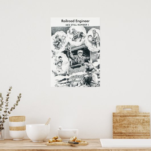 アメリカ鉄道技師 ポスター (キッチン)