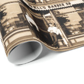 アメリカ鐘の理髪店のヴィンテージ ラッピングペーパー (ロールコーナー)