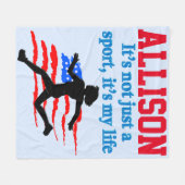 アメリカ陸上競技パーソナライズされたフリースブランケット フリースブランケット (正面(横))