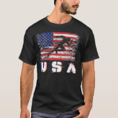 アメリカ陸上競技大会アメリカ人男性女性キ Tシャツ (正面)