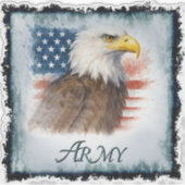 アメリカ陸軍の旗と鷲 シール (正面)