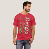 アメリカ陸軍の父を誇りに思う USA アメリカ国旗 父の日ギフト Tシャツ (正面フル)