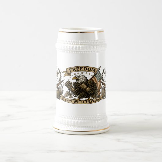 アメリカ陸軍イーグル愛国マグカップ | OEH Veteran ビールジョッキ (中央)