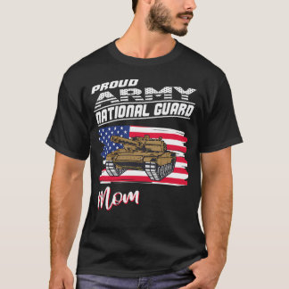 アメリカ陸軍州兵の母を誇りに思うハートマザーズデー Tシャツ