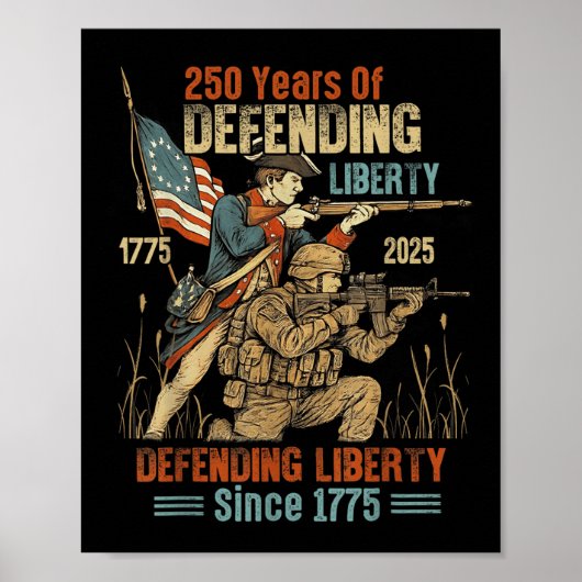 アメリカ陸軍250周年記念 リバティを守る ポスター (正面)