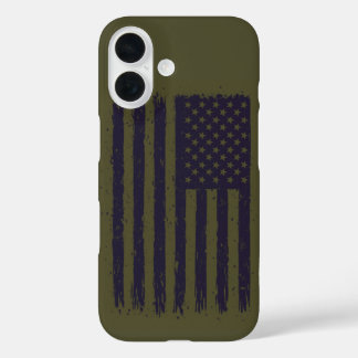 アメリカ陸軍 ダークパープルとグリーン iPhone 16ケース