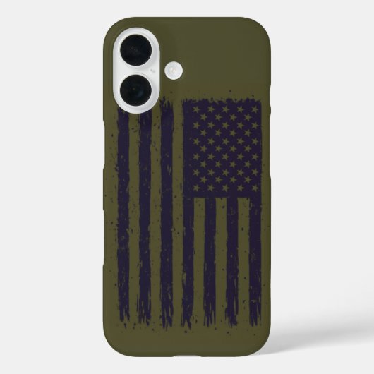 アメリカ陸軍 ダークパープルとグリーン Case-Mate iPhoneケース (裏面)