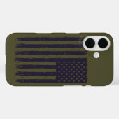 アメリカ陸軍 ダークパープルとグリーン Case-Mate iPhoneケース (裏面 (横))