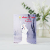 アメリカ雪だるまクリスマスカード シーズンカード (スタンド正面)
