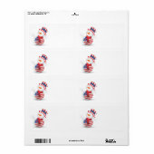 アメリカ雪だるま ラベル (フルシート)