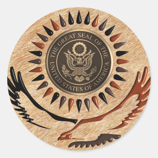 アメリカ青銅製シールイーグル ラウンドシール (正面)