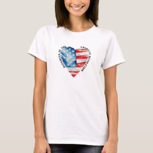 アメリカ革命の娘ウォーターカラー Tシャツ