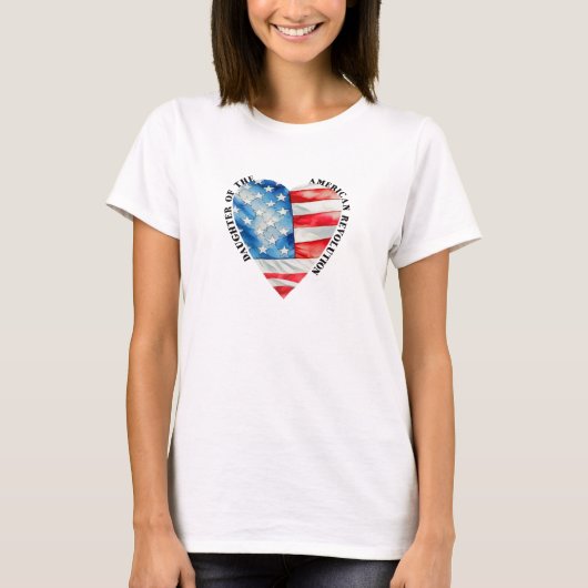 アメリカ革命の娘ウォーターカラー Tシャツ (正面)