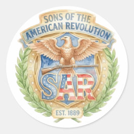 アメリカ革命の息子たち SAR 創立1889 誇り ラウンドシール