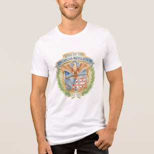 アメリカ革命の息子 SAR 創立1889の誇り トライブレンドTシャツ