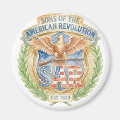 アメリカ革命の息子 SAR 創立1889 誇り マグネット (正面)