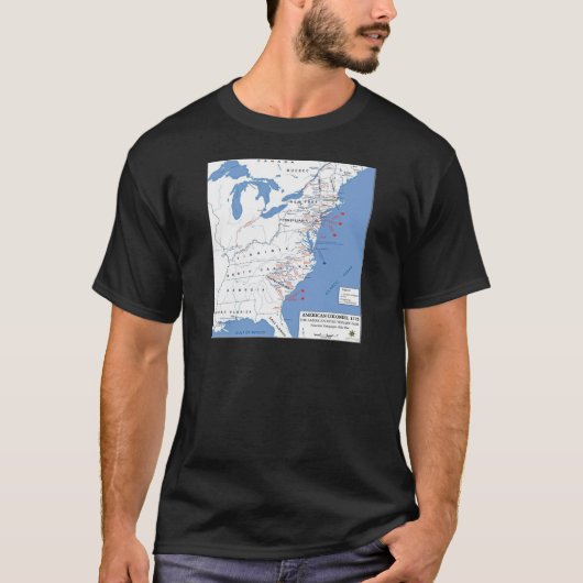 アメリカ革命の軍事行動 Tシャツ (正面)