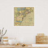 アメリカ革命地図1771 ポスター (キッチン)