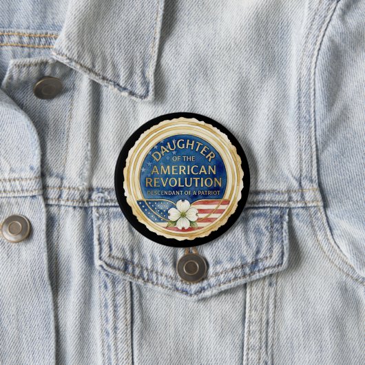 アメリカ革命娘会愛国者 USA 缶バッジ (インサイチュ)