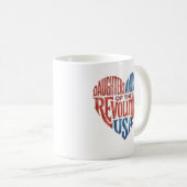 アメリカ革命娘連合 USA ハート コーヒーマグカップ (正面右)