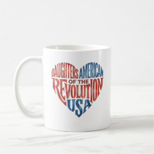 アメリカ革命娘連合 USA ハート コーヒーマグカップ