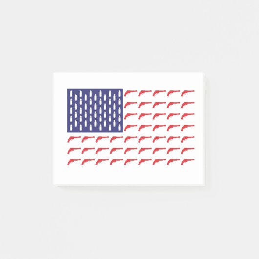 アメリカ革命旗 – 銃 ポストイット (正面)