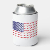 アメリカ革命旗 – 銃 缶クーラー (缶正面)